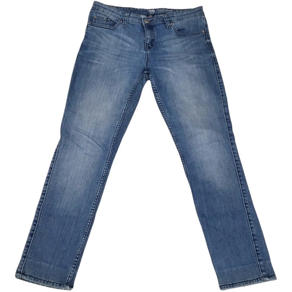 Gap Jeans Always Skinny Light Wash Blue Stretch Denim Pants Women's 4/27- HEMMED